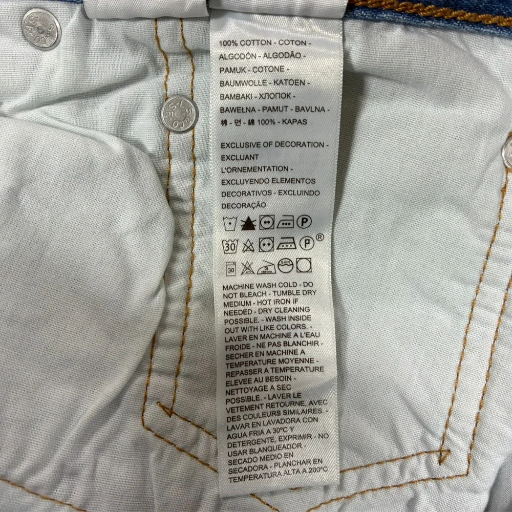 Levis 501 Mens Straight Leg Jeans Size 30x30 Blue Denim Distressed Mid Rise